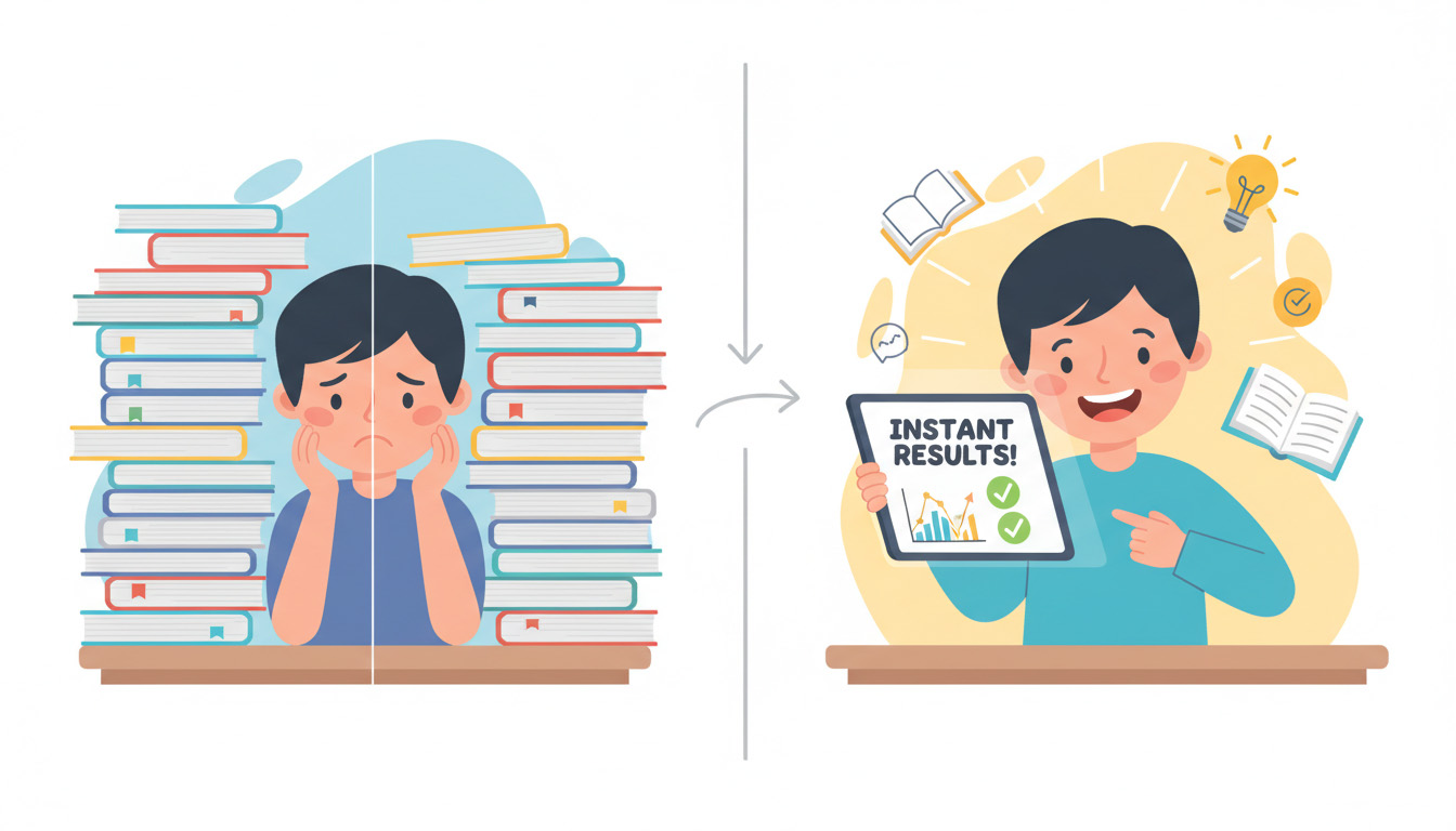 Comparison of delayed teacher marking versus instant auto marked homework